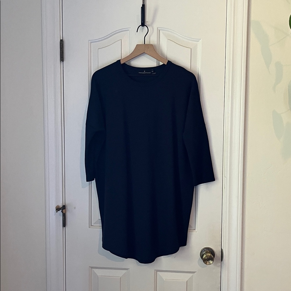Tuckernuck x Pomander Place | Sue Sweatshirt Dress Navy Blue Size‎ XS/S Coastal - Picture 5 of 12